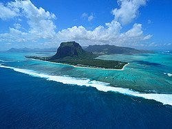 Le Morne Brabant desde el helicóptero