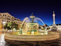 Plaza Rossio, fuente