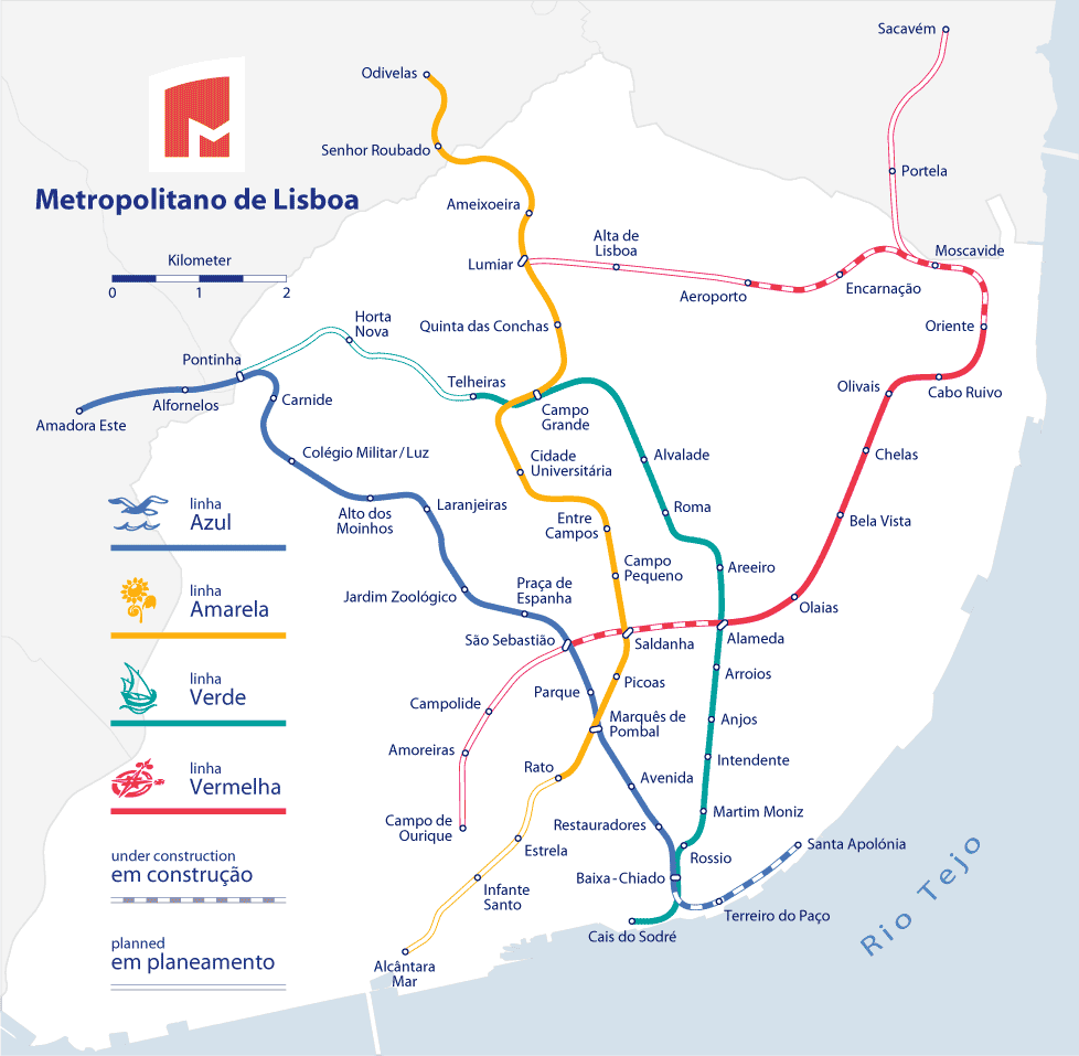 Plano Do Metro De Lisboa
