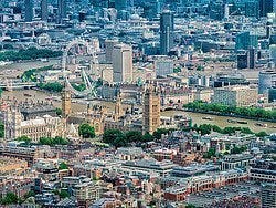 Vistas de Londres desde el helicóptero