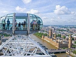 London Eye, vue sur les Chambres du Parlement