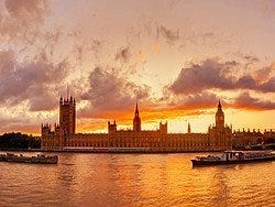 Londres à la tombée de la nuit