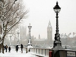 Londres enneigé en hiver