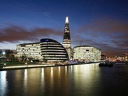 The Shard à la tombée de la nuit