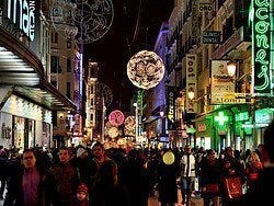 Preciados street at Christmas time