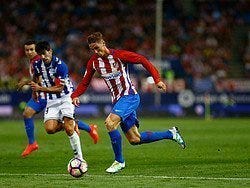 Disfrutando de un partido del Atlético de Madrid