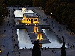 Templo de Debod desde el aire