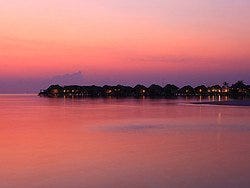 Maldivas al atardecer