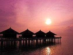 Atardecer desde las Water Villas