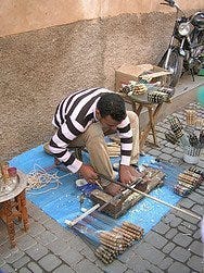 Artesano en el Zoco