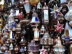 Compras en Marrakech, lamparas