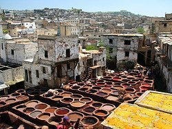 Fez, zoco de los tintoreros