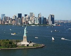 Manhattan desde el helicóptero