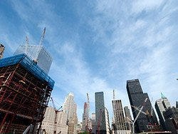 World Trade Center durante su reconstrucción