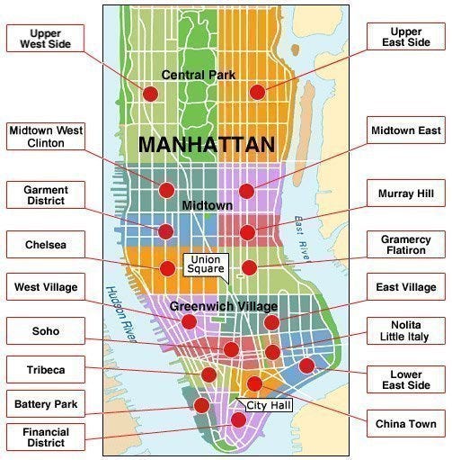 Barrios De Manhattan Zonas M s Importantes De Nueva York