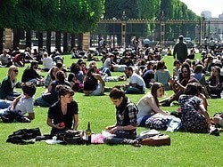 Jardines de Luxemburgo, jovenes