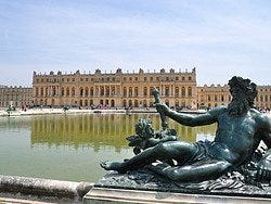 View of the Palace of Versailles from the gardens