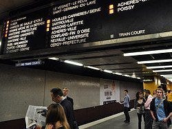 RER, screen with information