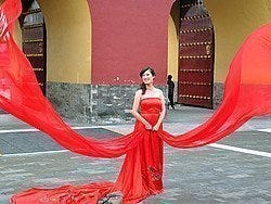 Posando para la boda en el Templo del Cielo