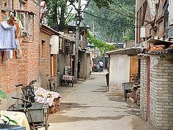 Hutong cerca de la Torre del Tambor