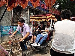 Rickshaw recorriendo un hutong