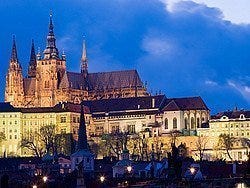 Castillo de Praga al atardecer