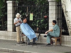 Peluquería improvisada