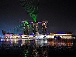Marina Bay Sands al anochecer