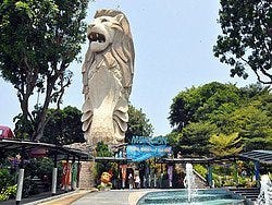 Merlion en Isla Sentosa