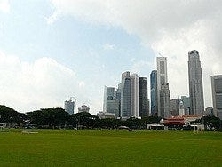 Skyline de Singapur desde War Memorial Park