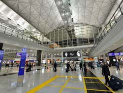 Llegando al aeropuerto de Hong Kong
