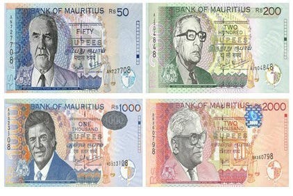 Billetes de Isla Mauricio