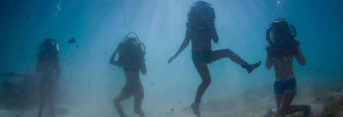 Sea walker nas Ilhas Maurício
