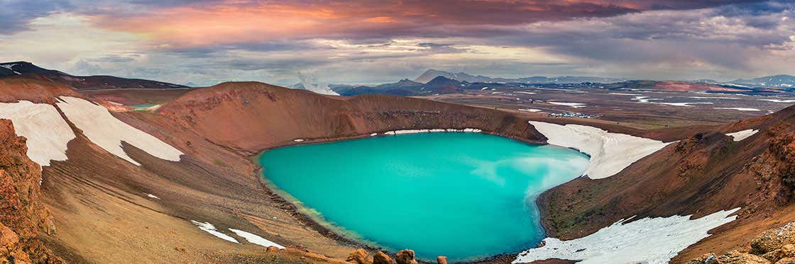 Lago Mývatn e leste da Islândia