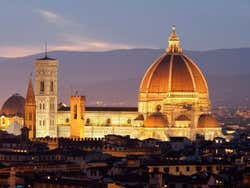The Florence Cathedral at dusk