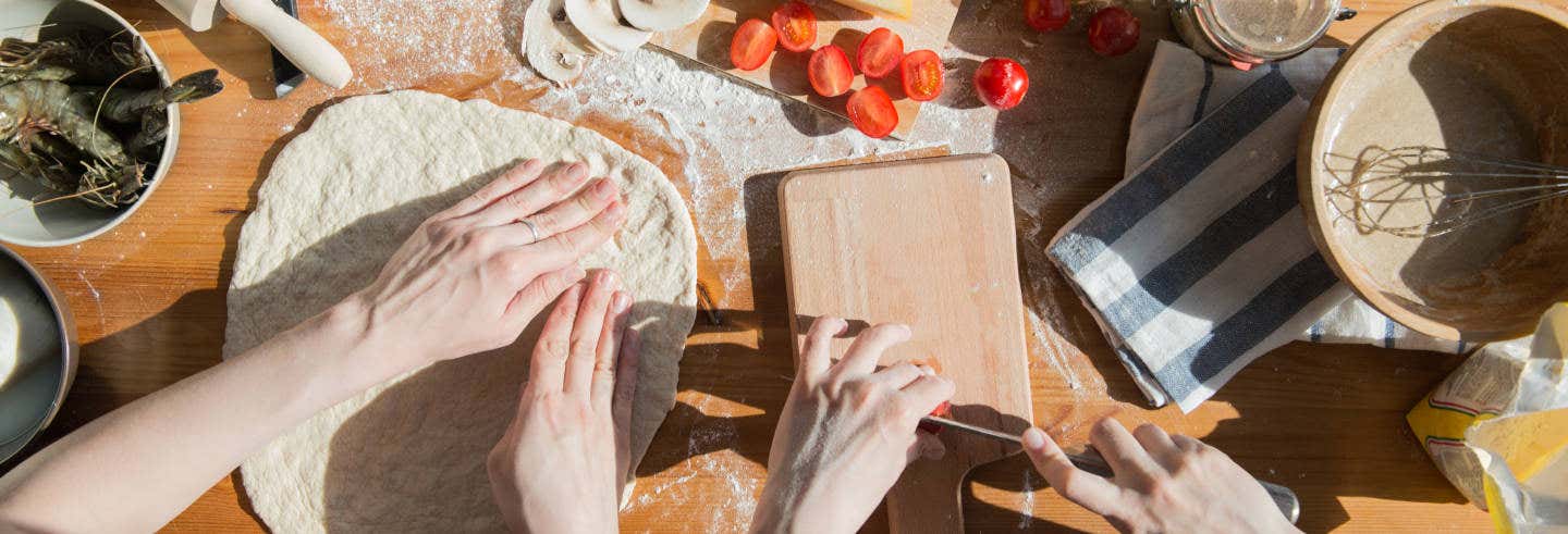 Taller de pizza y helado italiano