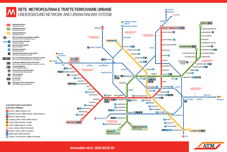 mapa metro milan Milan Metro   Milan metro lines, schedules and prices.