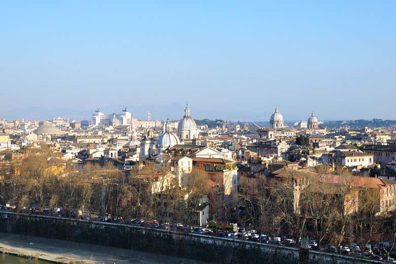 Vista su Roma dal Castel Sant'Angelo