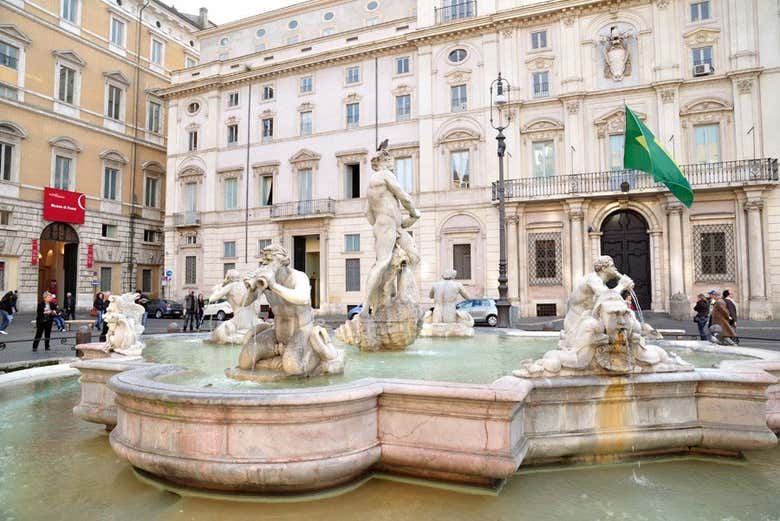 La Fontana del Nettuno, a Piazza Navona
