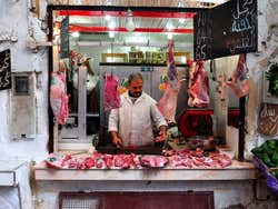 Carnicería en el interior de Fez el-Bali