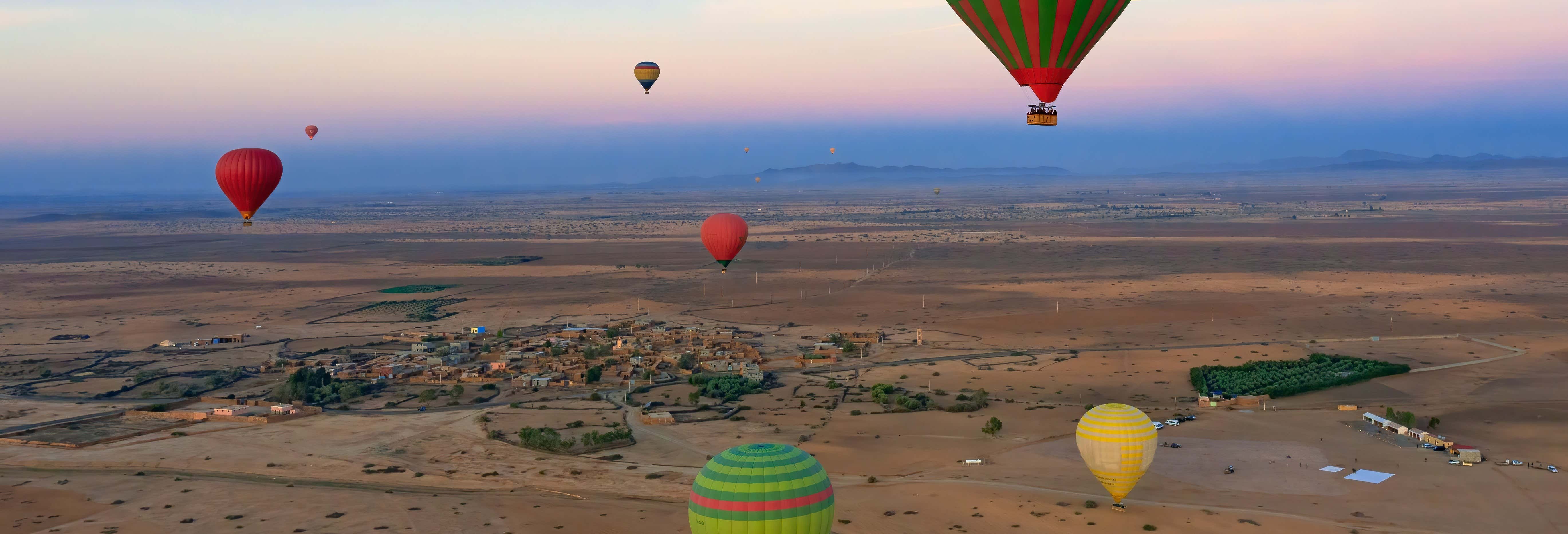 Paseo en globo por el norte de Marrakech