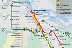 Mappa della metro di Amsterdam