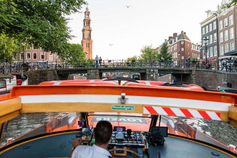 Crucero por los canales de Ámsterdam a la luz de las velas