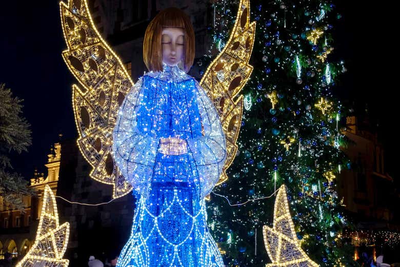 Luzes de Natal em Cracóvia