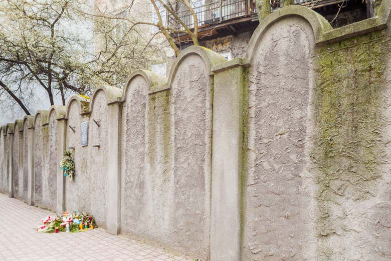 Restos do muro do gueto de Cracóvia