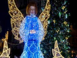 Luzes de Natal em Cracóvia