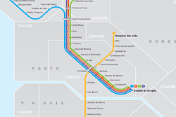 Mappa della metro di Porto