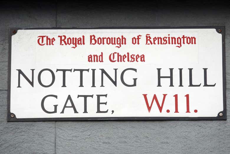 Placa do bairro de Notting Hill