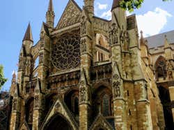 Fachada da abadia de Westminster