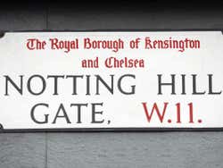Placa do bairro de Notting Hill